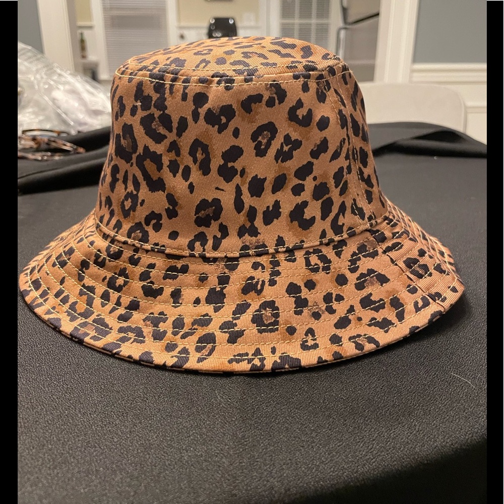 NWT J. Crew Leopard Print Bucket Hat Size - Small/Medium